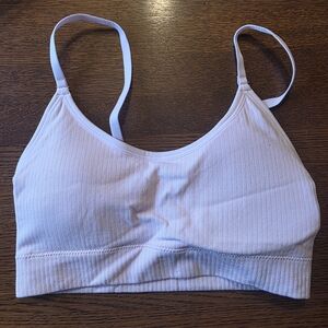 Auden Light Pink Ribbed Bralette